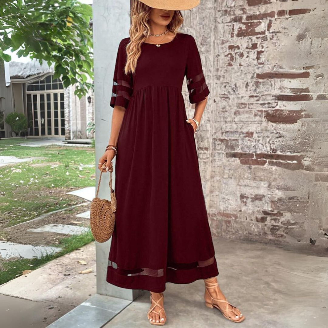 Bella Novelle midi-jurk in Rood
