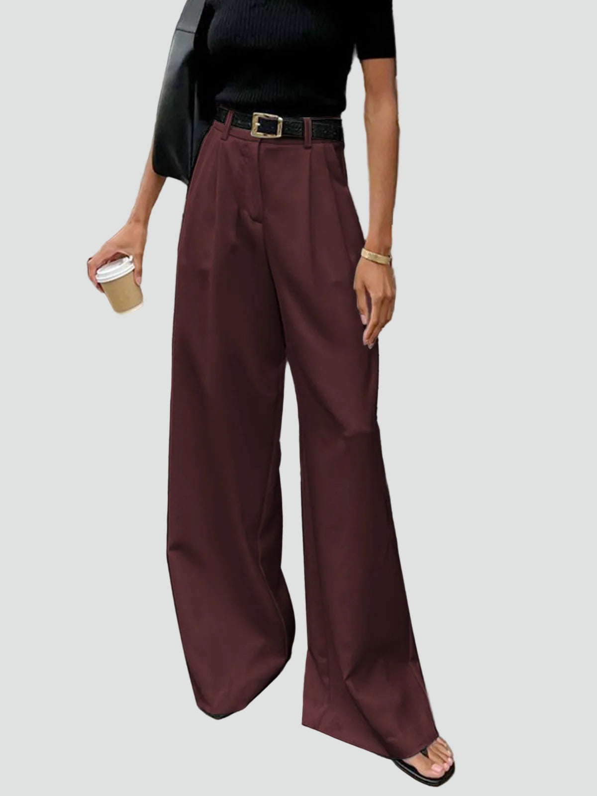 Bella Novelle pantalon in Bordeauxrood