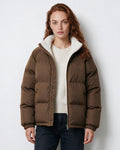 Bella Novelle pufferjack in Bruin