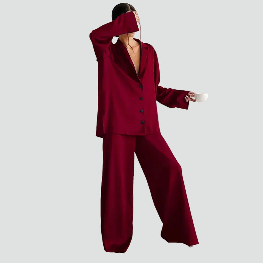 Bella Novelle pyjama in Bordeauxrood