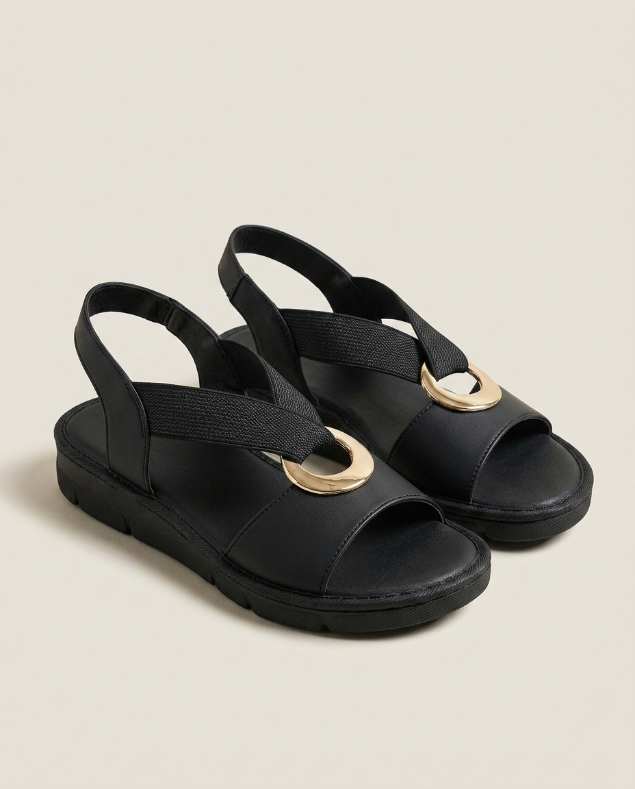 Bella Novelle sandalen van kunstleer in zwart