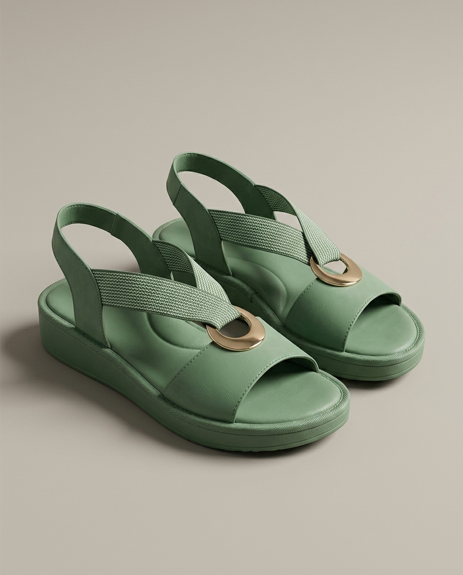 Bella Novelle sandalen van kunstleer in groen