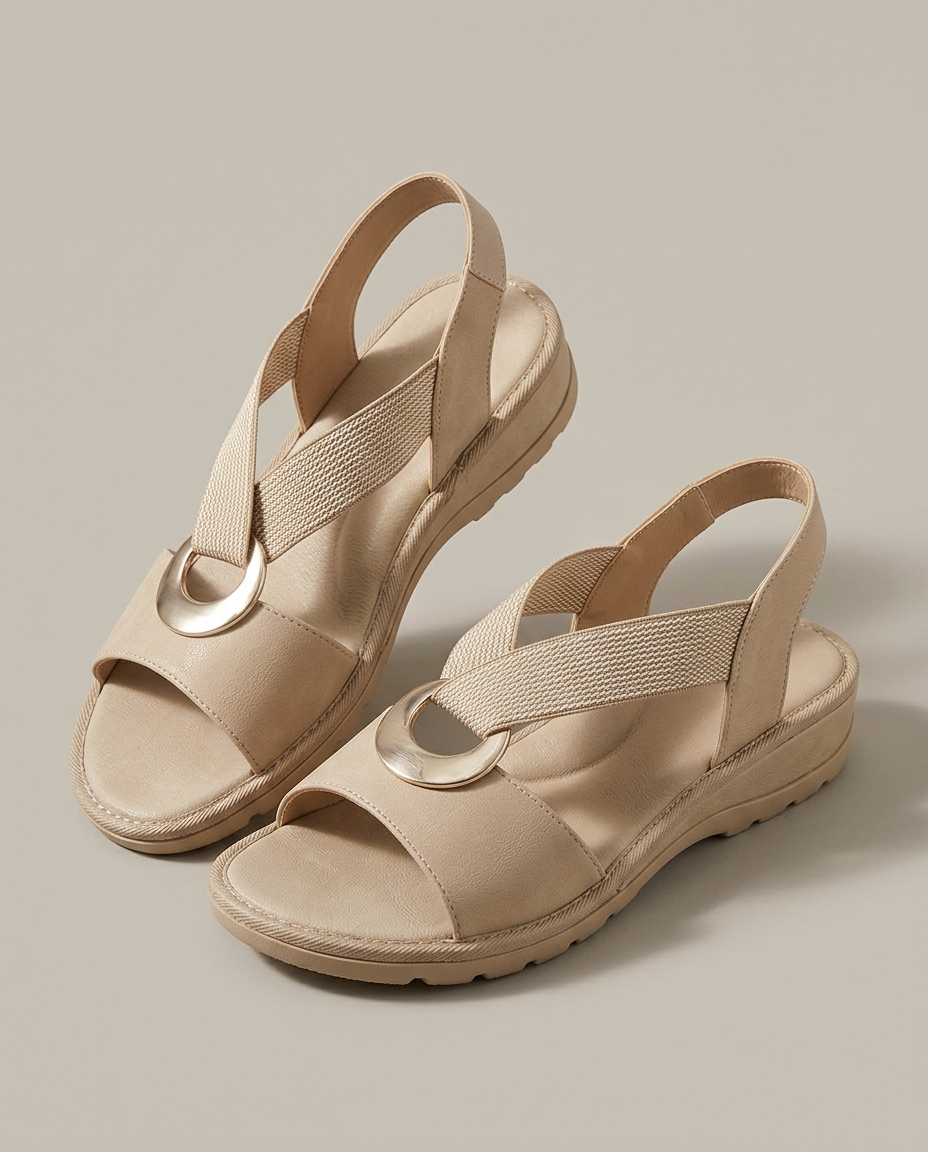 Bella Novelle sandalen van kunstleer in beige