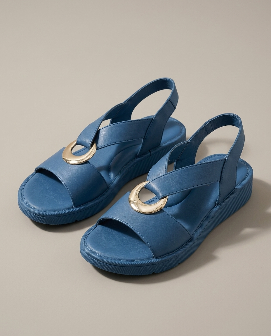 Bella Novelle sandalen van kunstleer in blauw, productfoto