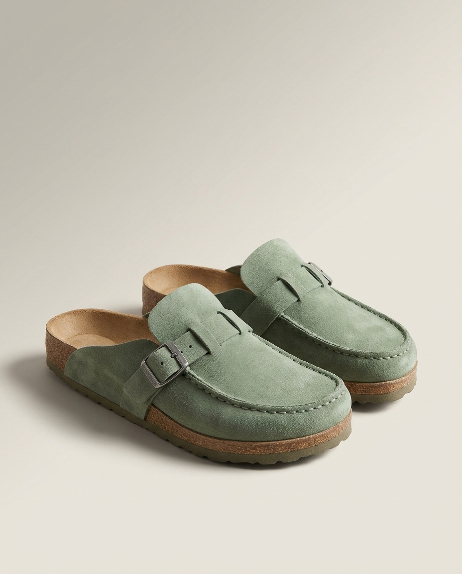 Bella Novelle sandalen met gevormd voetbed in groen, productfoto