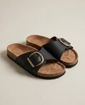 Bella Novelle sandalen met verstelbare gespen in zwart, productfoto