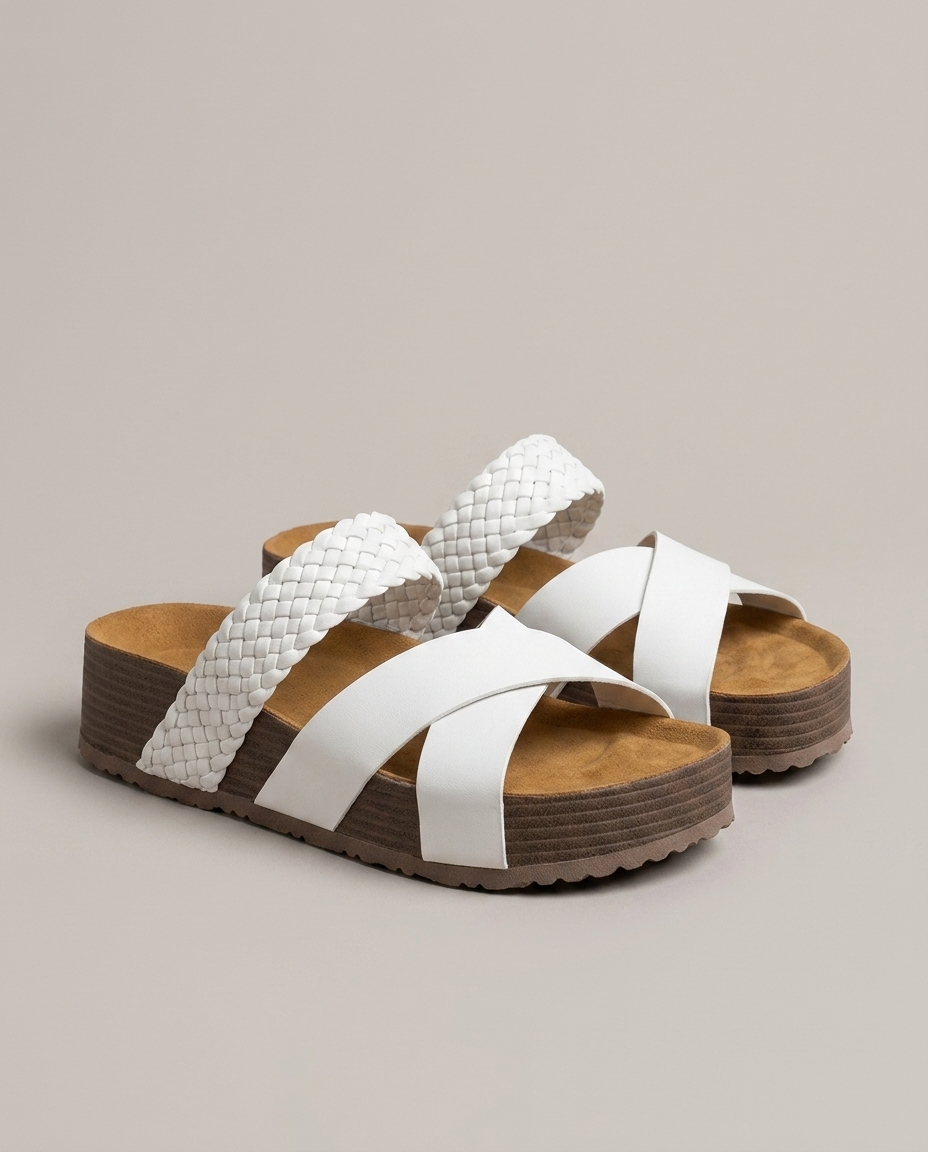 Bella Novelle plateausandalen in wit