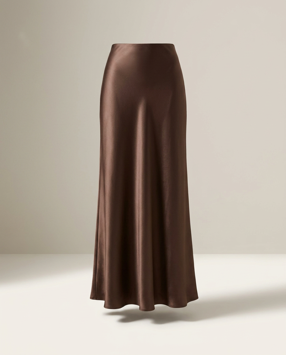 Bella Novelle satijnen maxi rok, productfoto