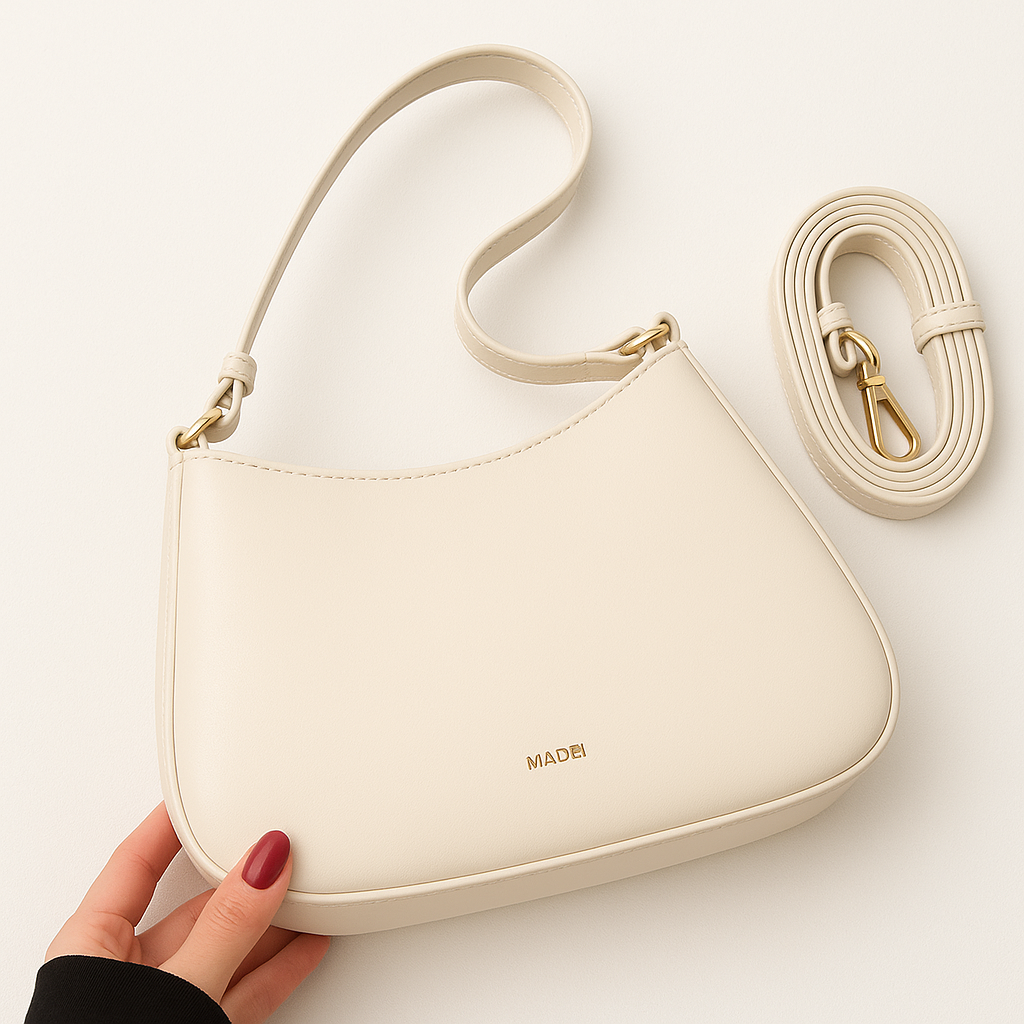 Bella Novelle schoudertas van kunstleer in beige