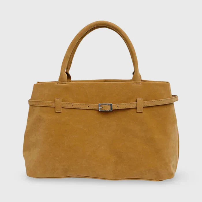 Bella Novelle schoudertas van vegan suède in beige