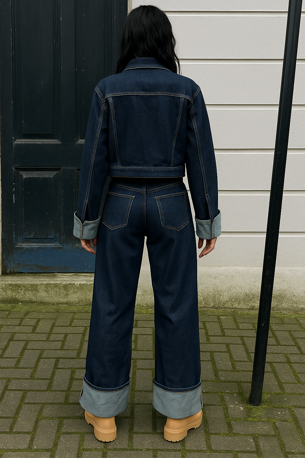 Bella Novelle denim set dames, productfoto 8