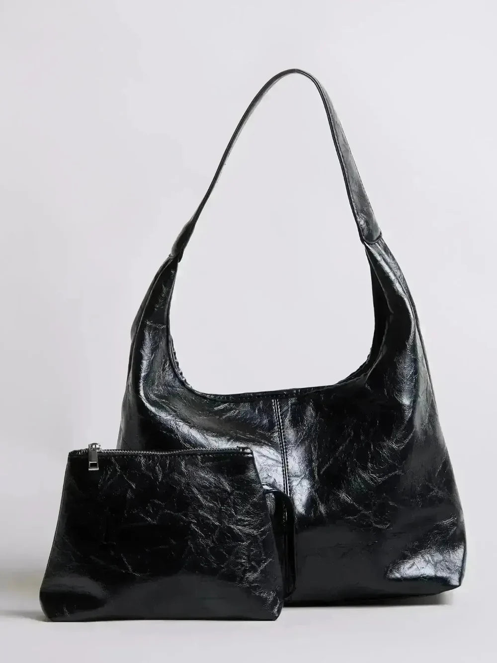 Bella Novelle vintage shopper van kunstleer in zwart