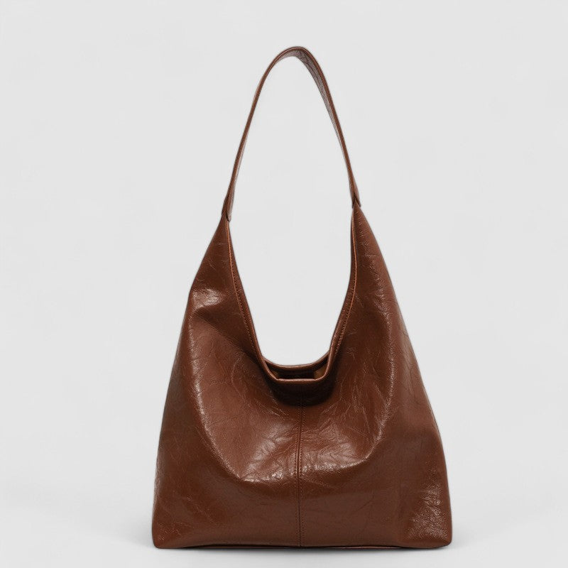 Bella Novelle vintage shopper van kunstleer in donkerbruin