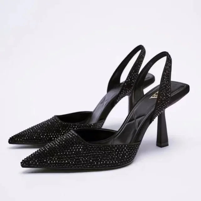 Bella Novelle slingback pumps dames met strass, productfoto