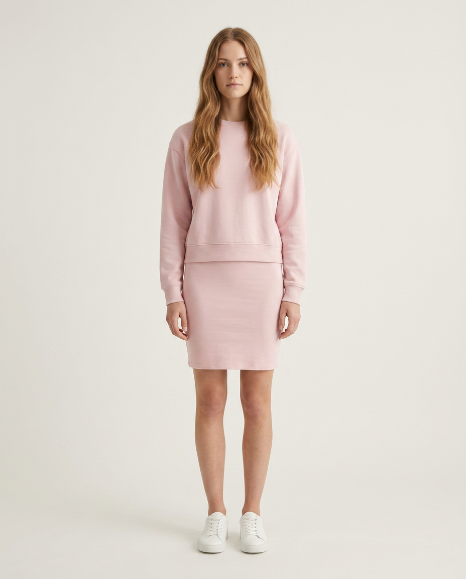 Sweatshirt en jurkset in roze