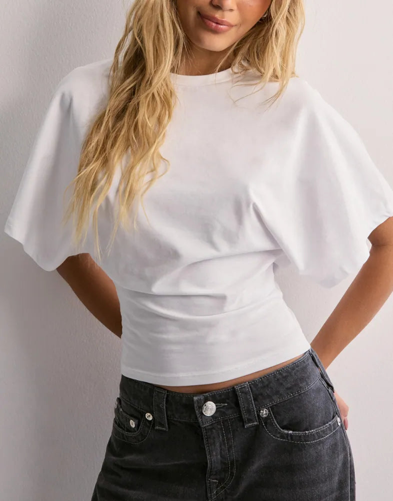 Bella Novelle T-shirt met wijde mouwen in wit