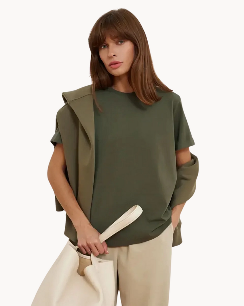 Bella Novelle katoenen T-shirt dames, productfoto 13