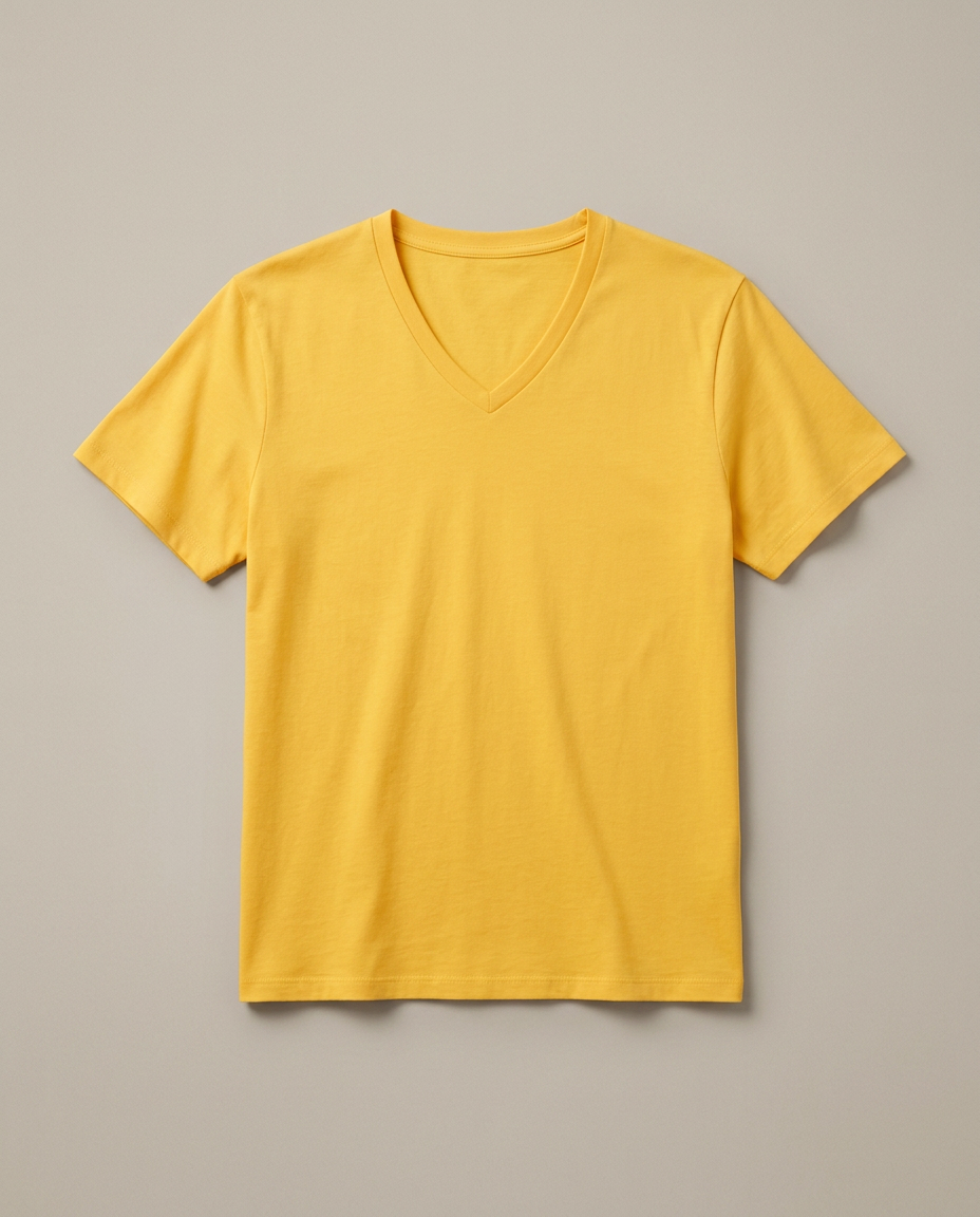 Bella Novelle T-shirt met V-hals in geel, productfoto