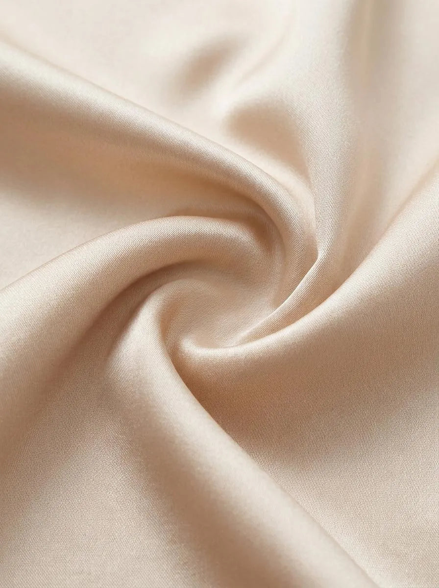 Bella Novelle Top Contrasterende Kraag - stofdetail satijn