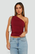 Bella Novelle top in Rood