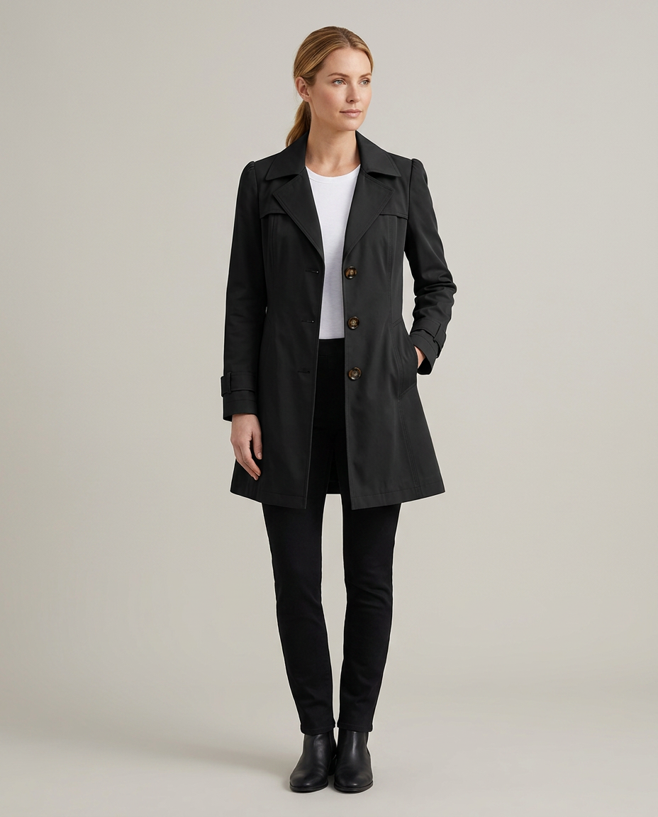 Bella Novelle getailleerde trenchcoat, staand