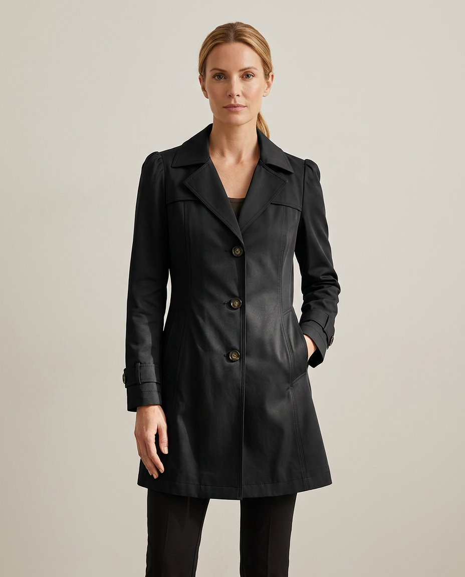 Bella Novelle getailleerde trenchcoat, vooraanzicht