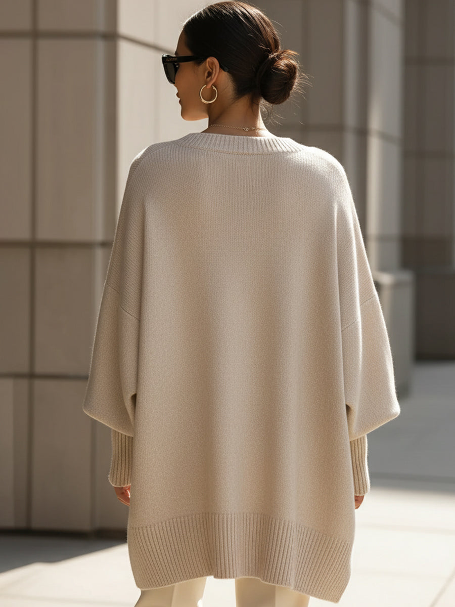 Bella Novelle oversized trui, zijaanzicht