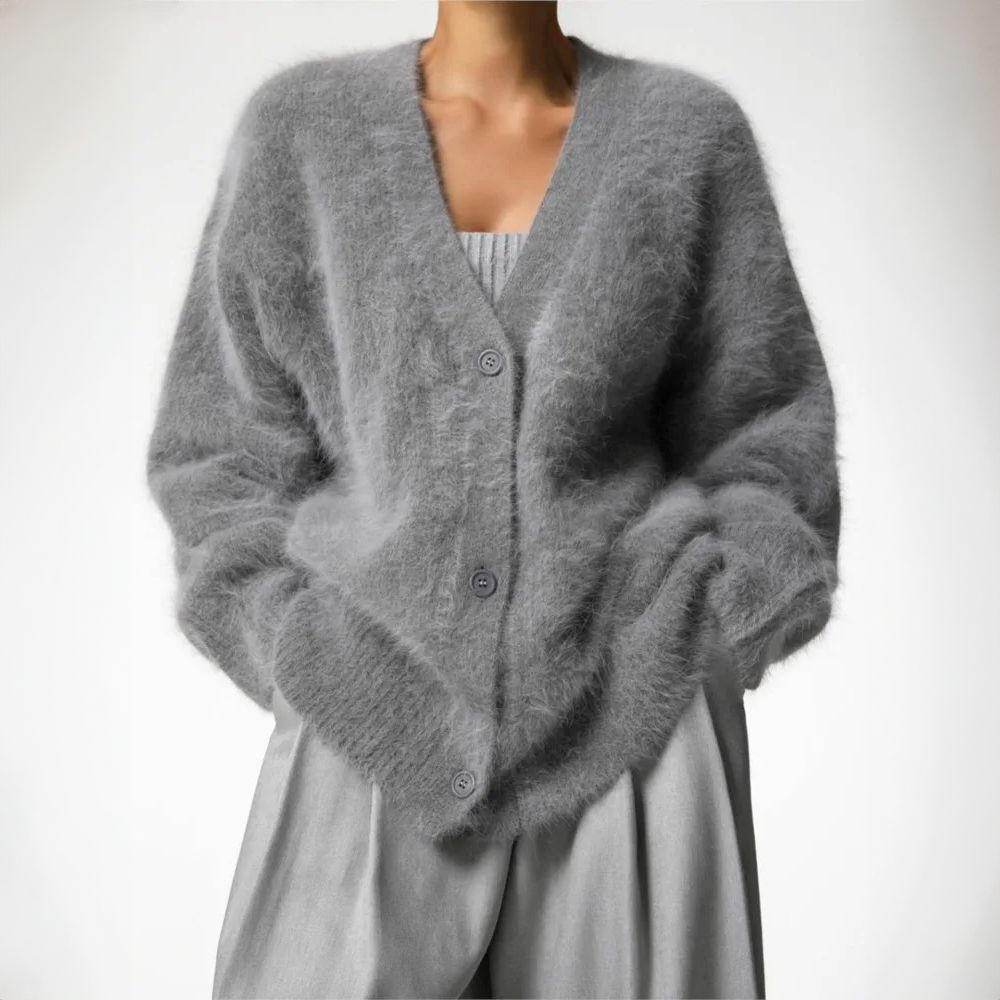 Bella Novelle gebreid vest met lange mouwen, productfoto