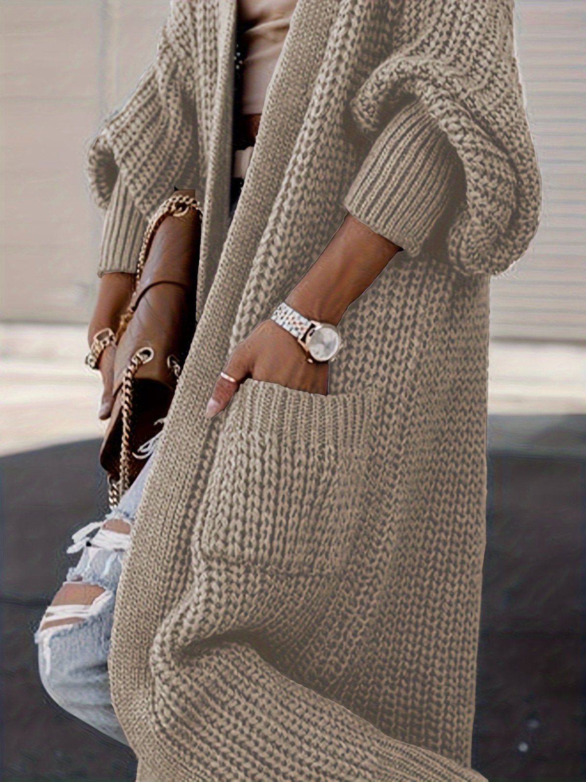 Bella Novelle vest in Khaki