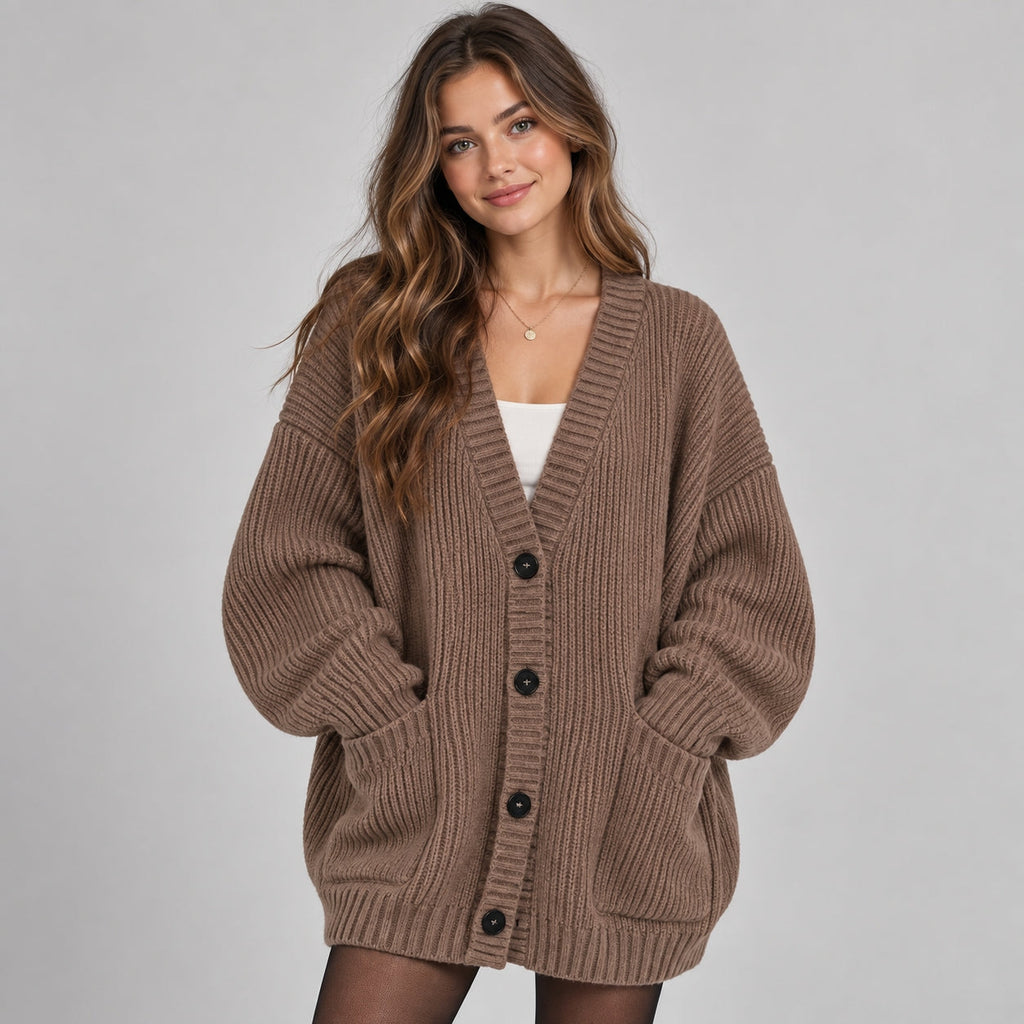 Bella Novelle vest in Koffiebruin