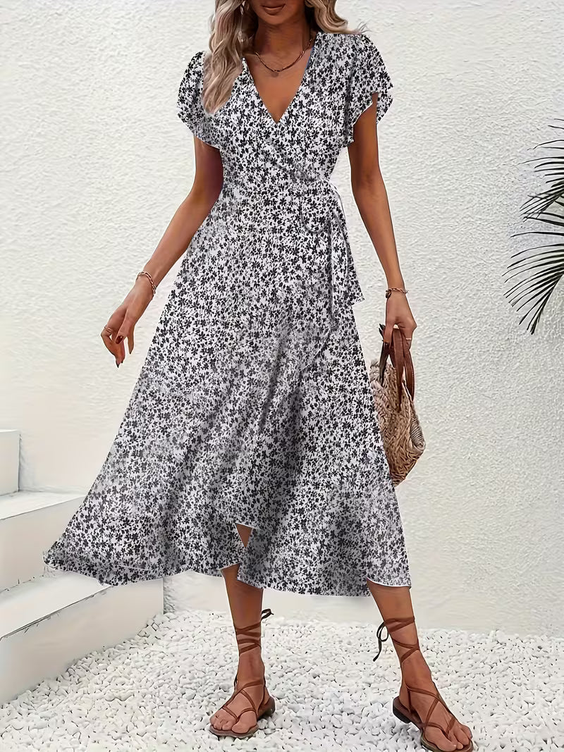 Bella Novelle wikkeljurk met bloemenprint, productfoto