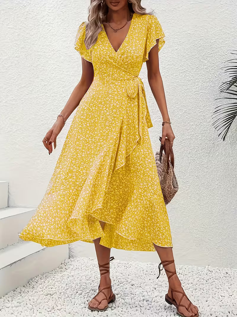 Bella Novelle wikkeljurk met bloemenprint, productfoto