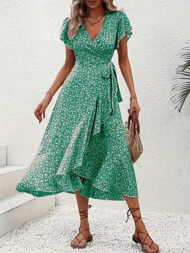 Bella Novelle wikkeljurk met bloemenprint, productfoto