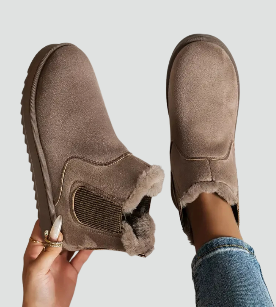 Bella Novelle winterlaarsjes in Khaki