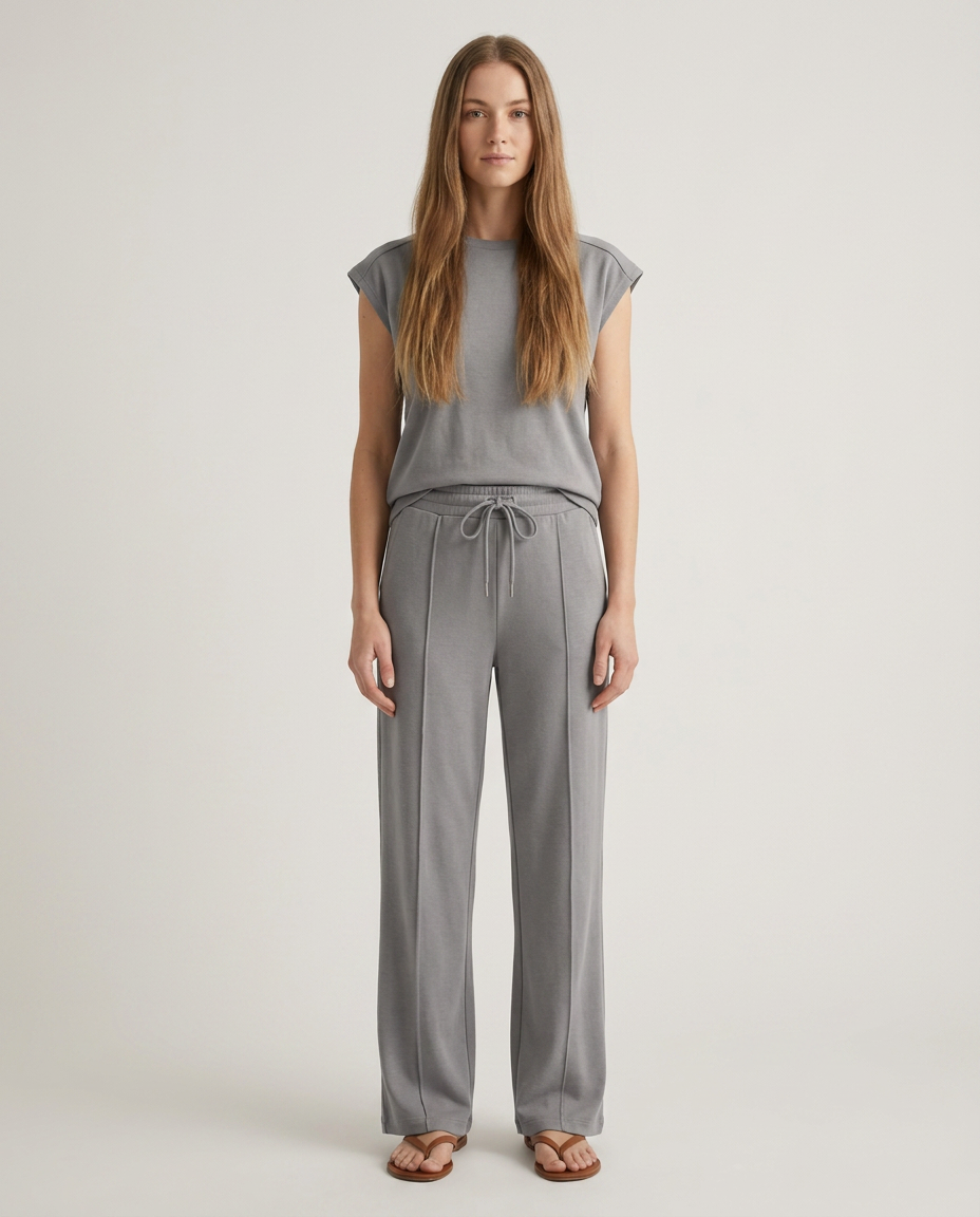 Zachte zomer loungewear set in grijs