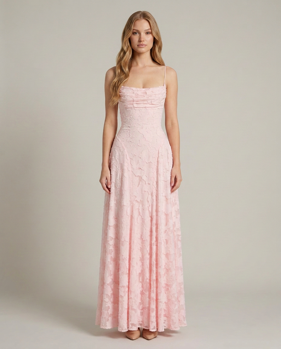Bella Novelle maxi-jurk met bloemenprint in roze, uitgelicht op de homepage